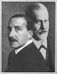 Portrait improbable de Stefans Zweig. et Sigmund Freud.